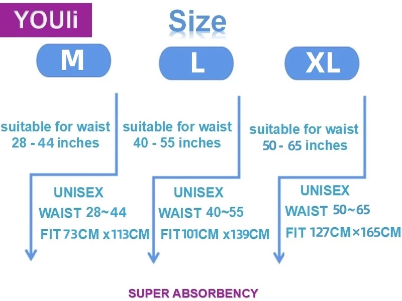 Disposable adult diapers